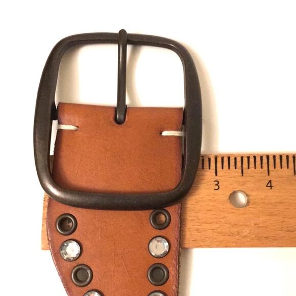 Boho Gap embellished leather studded belt size S main image 7